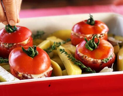 Stuffed Tomatoes and Fingerling Potatoes Class