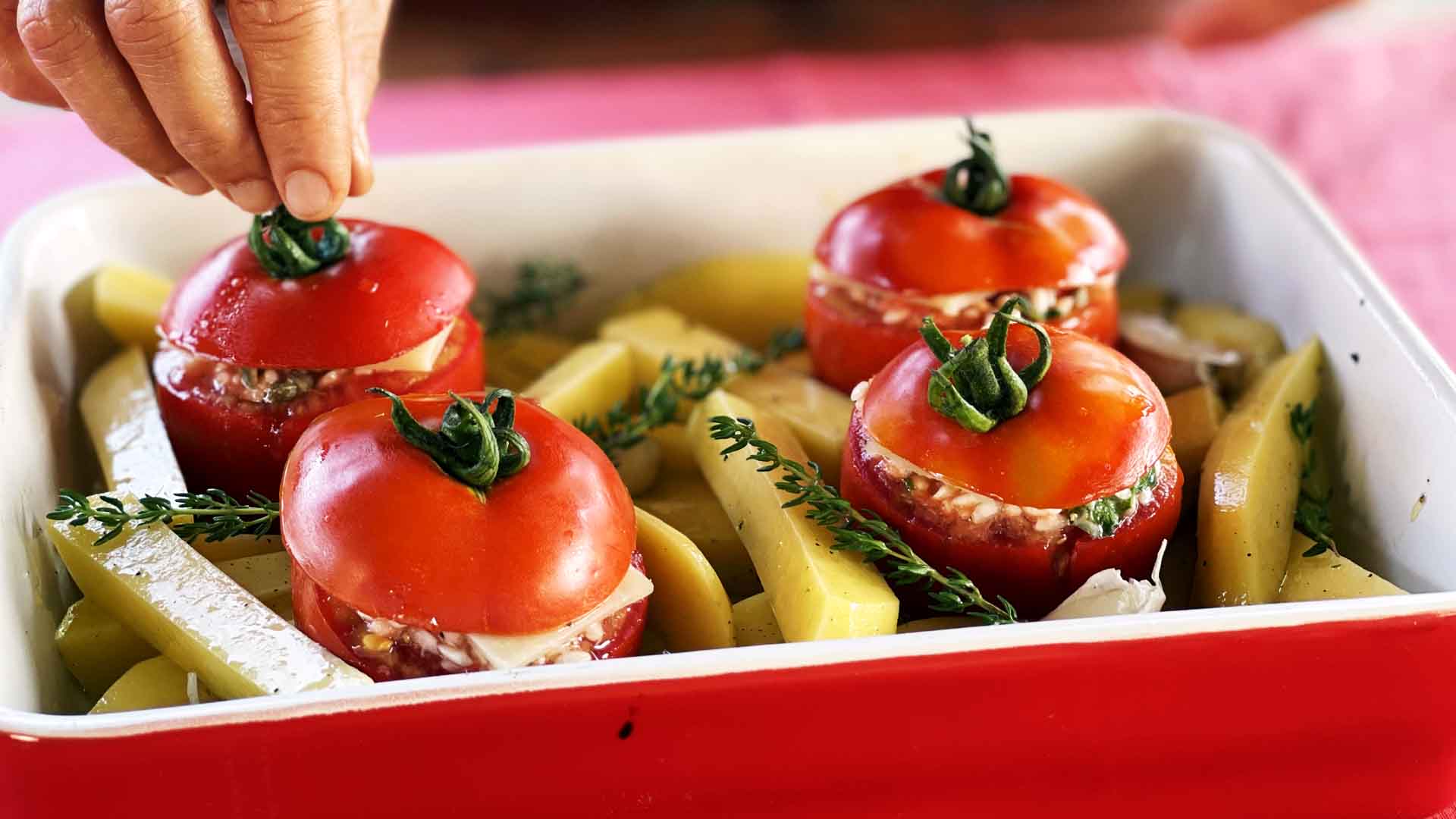 Stuffed Tomatoes and Fingerling Potatoes Class