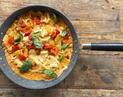 Handmade Pappardelle with Creamy Bell Pepper Sauce Class