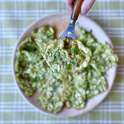 Homemade pappardelle with creay bell pepper sauce