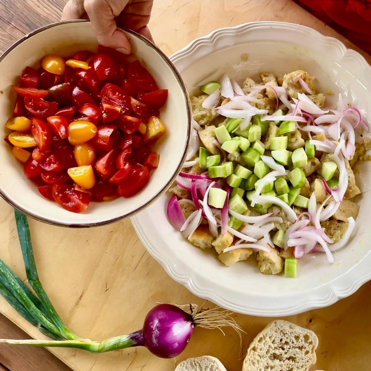 Panzanella - Tuscan summer bread salad