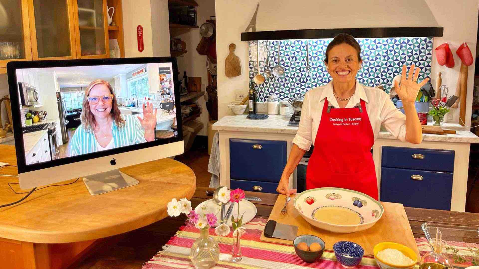 Chicca and Denise, hosts of Cooking in Tuscany